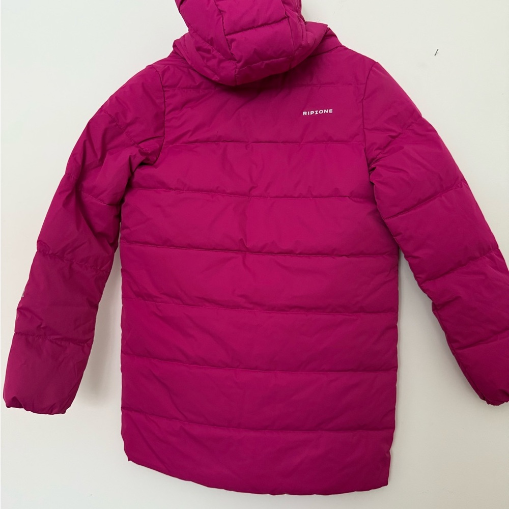Ripzone kids Puffer Jacket Size L Magenta Pink Hooded Winter Coat - Picture 2 of 11
